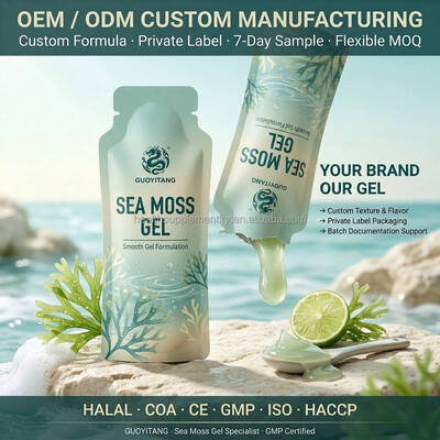 Quality OEM Sea Moss Gel Herbal Supplement Custom Flavor | Gut Skin Energy Support | GMP Certified Private Label Factory Wholesale factory